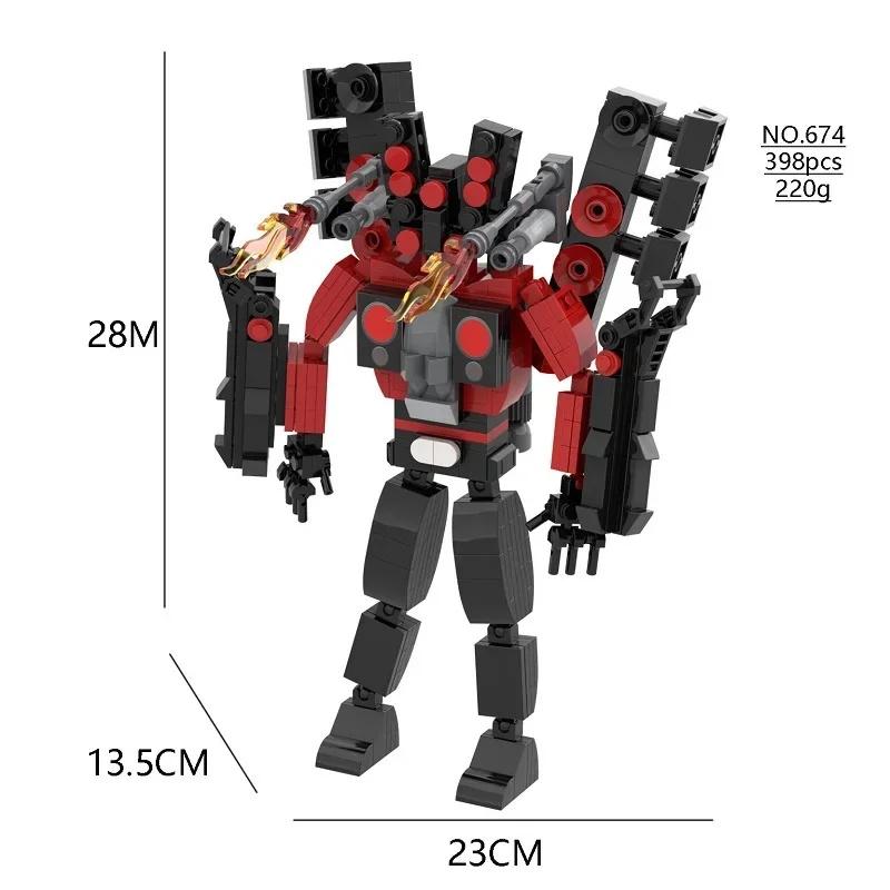 Skibidi Toilet Building Blocks Zombie Skibidi Toilet Logo The Audio Man And Camera Titan Man Building Block DIY Bricks Toys