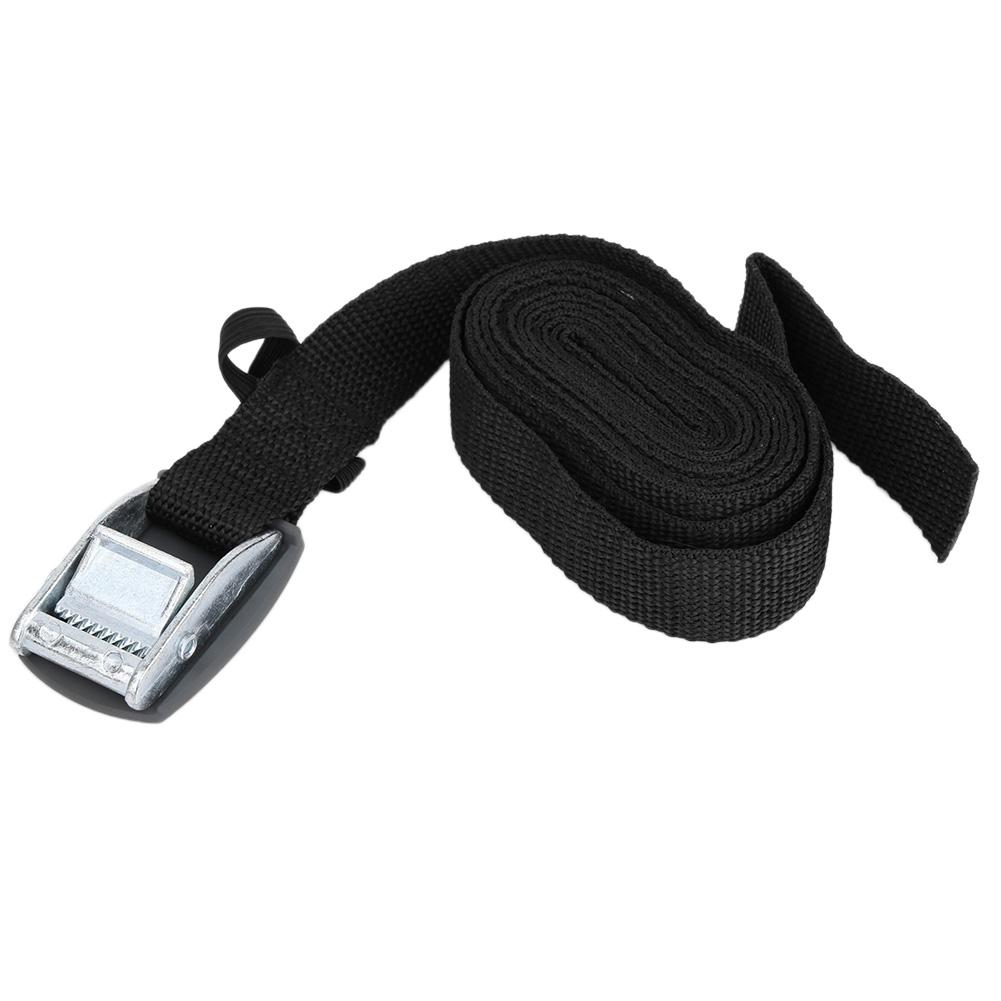 3 Meters Polyester Outdoor Lashing Tie Surfboard Kayak Rack Buckle Lock Tie Down Strap(Black)