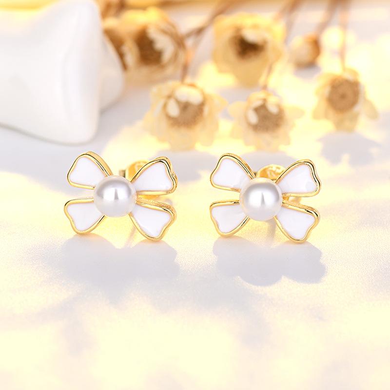 Sweet Love Heart Sparkle Peach Heart Student Earrings Girl Earrings Hundred with Girlfriends