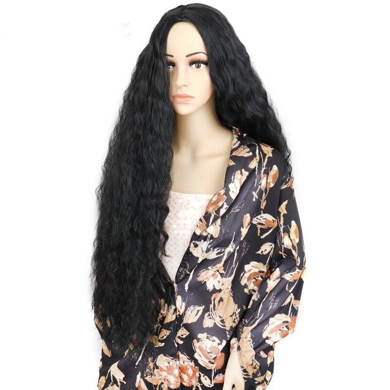 MISSQUEEN Synthetic Wig Long Wave Wig 30 Inch Cosplay Wig Blonde Ombre Wig for Black Women Daily Heat Resistant Fiber