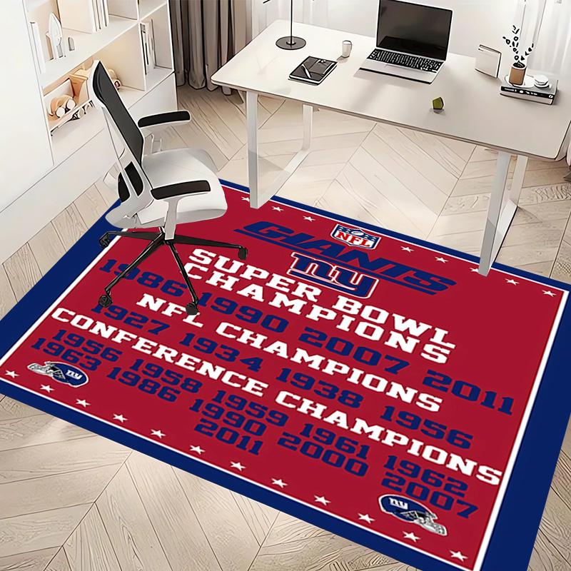 1pc New York Giants logo Print Area Rug - Soft, Washable Non-Slip Indoor Mat, Living Room, Home Office Decorative Rug,Office Decorative