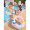 Thickened Childrens Inflatable Fashionable Watercolor Flower Swimming Ring