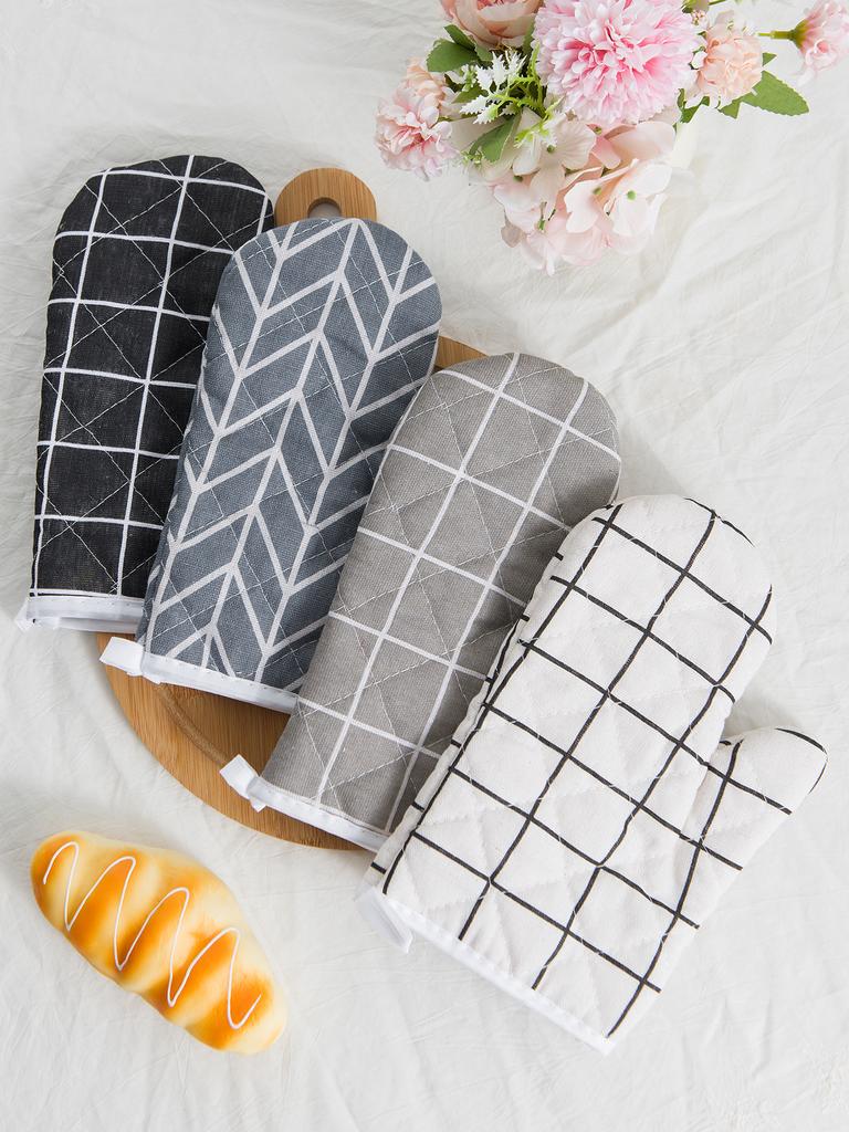 1PC Cotton and Linen Baking Microwave Oven Heat Proof Gloves Kitchen Baking Tools for Oven Heat Proof Gloves