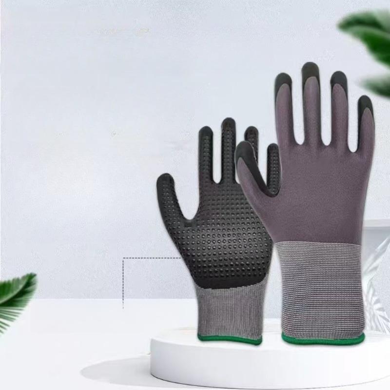 13-needle Nylon Nitrile Foam Dot Bead Gloves Are Wear-resistant, Oil-resistant, Anti-slip, Comfortable and Breathable