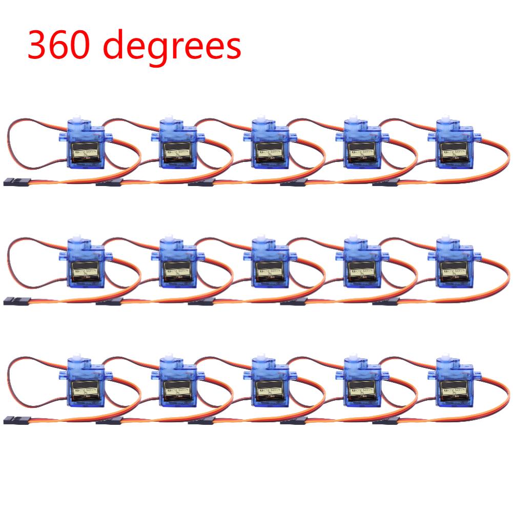 20-5PCS SG90 9G 180/360 Degrees Miniature Servo Motor Fixed-Wing Micro Gear Servo Motor for Airplane Aeroplane Helicopter