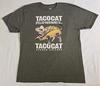 Duck Co "Tacocat Spelled Backwards Is Tacocat" Graphic Print T Shirt Green Xl