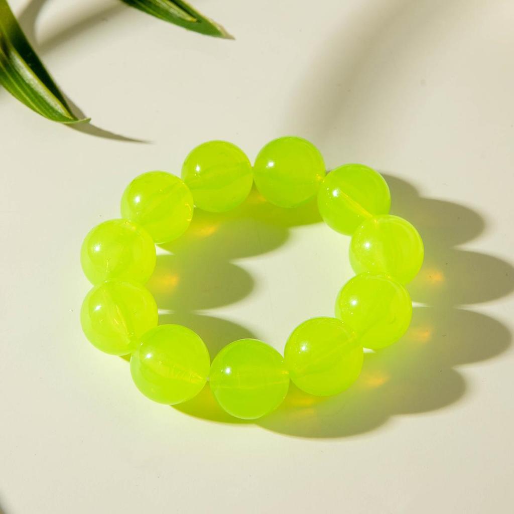 Summer New Jelly Transparent Acrylic Bead Hand String Women's Accessories Small Fresh Seaside Vacation Color Dopamine Style