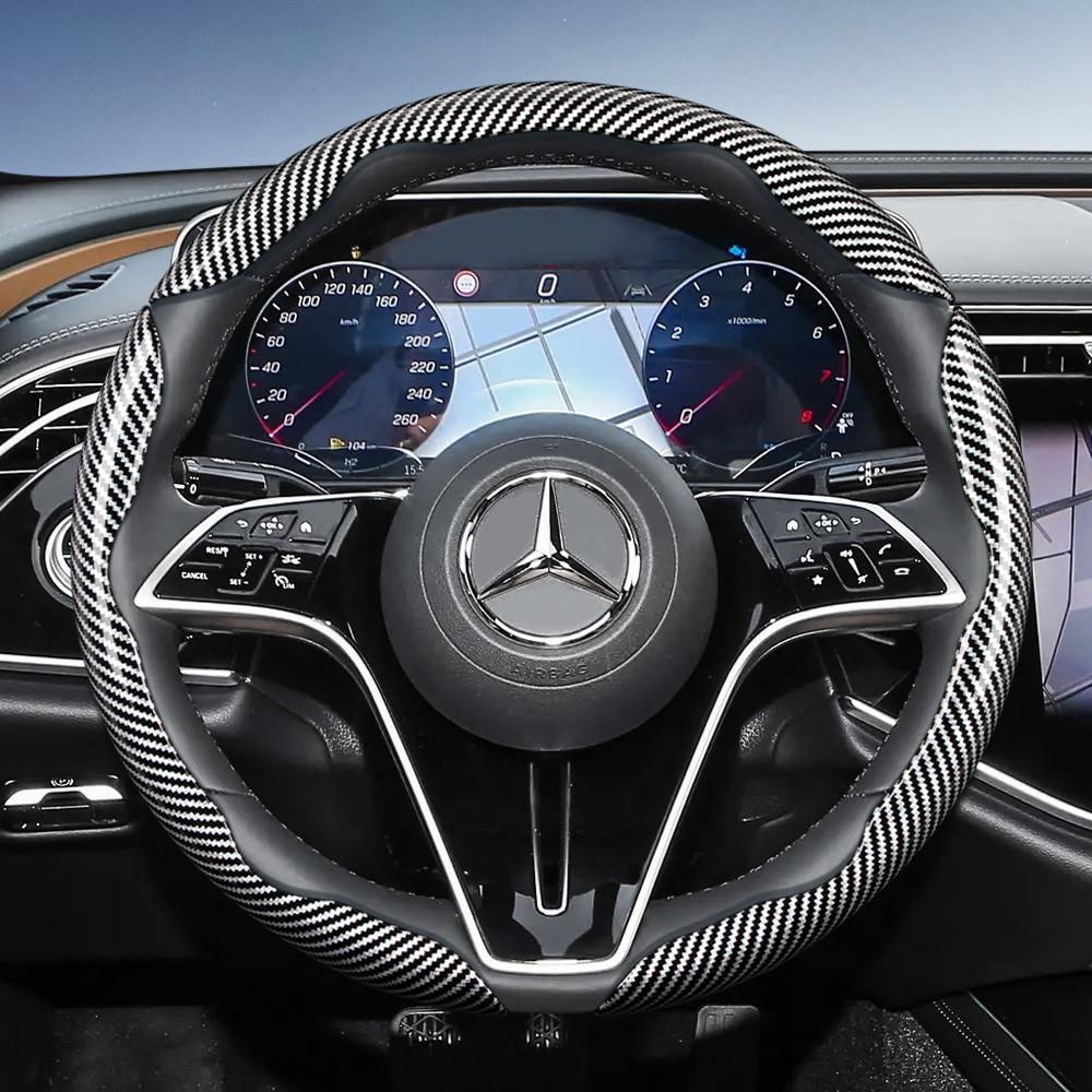 Geeignet für Mercedes-Benz Lenkradabdeckung mit Carbonfaser-Textur und segmentiertem Schnellverschluss-Design V g S a E C-Klasse Gle Glc Gla Glb Cls
