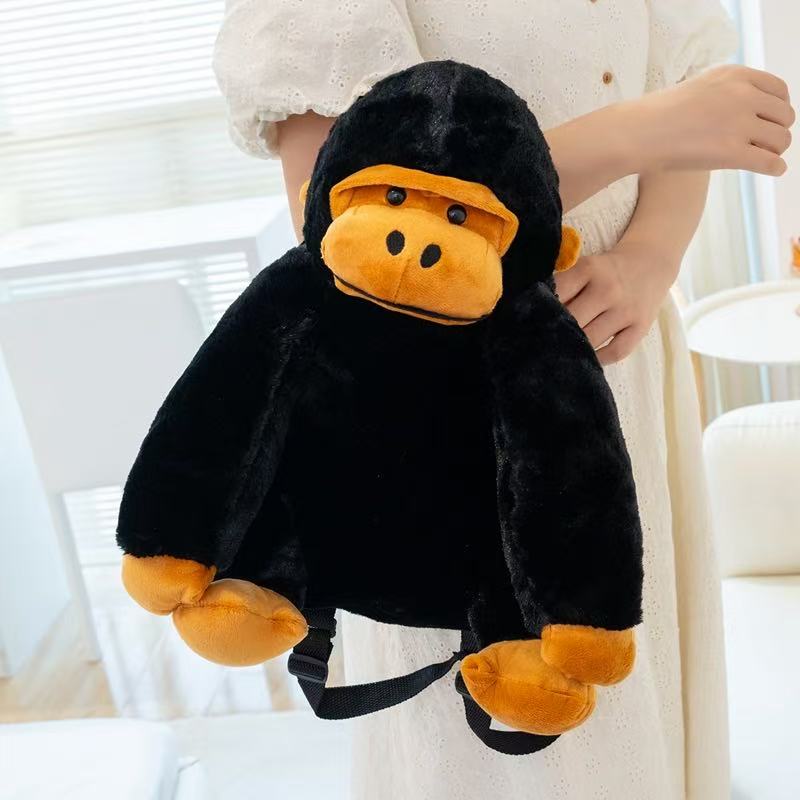 32cm Neuer Gorilla King Kong Rucksack Simulation Gefülltes Plüschtier Puppe Cartoon Anime Niedlich Kindergeburtstagsgeschenk Lustige Puppe