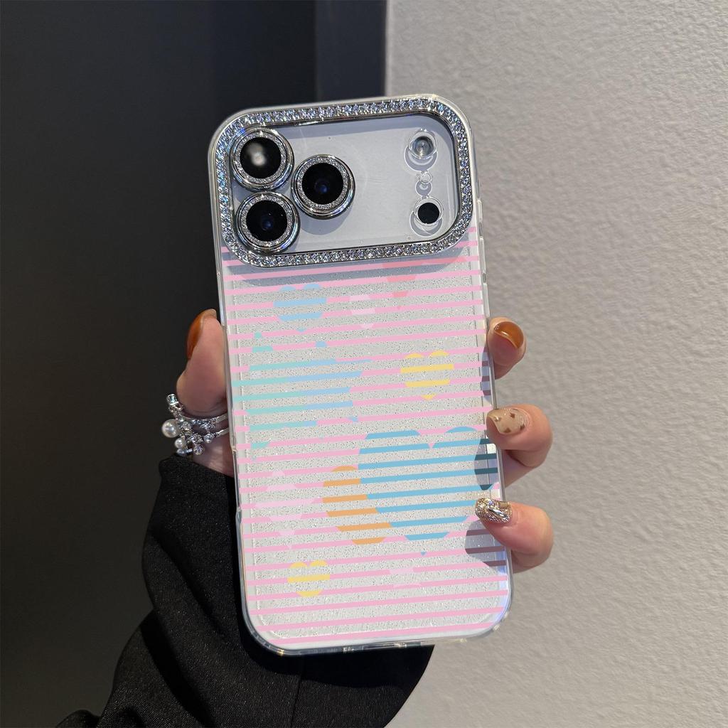 2-in-1 Lens Film Love Heart Star Case for iPhone 17 Pro Max/16 Pro/11