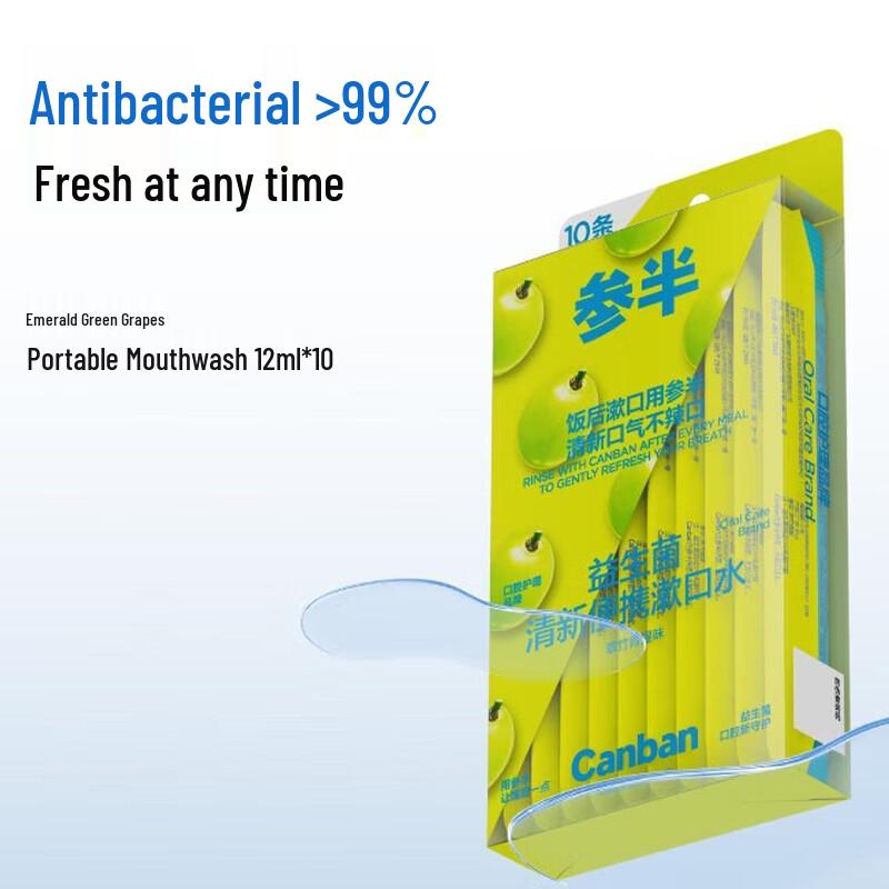 

Canban Green Bamboo & Green Grape Portable Mouthwash Strips