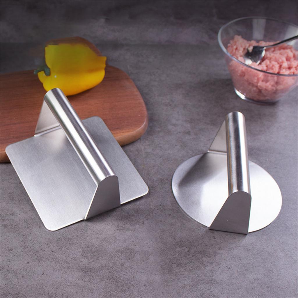 Stainless Steel Smash Burger Press Hamburger Patties Meat Masher Circular Meat Press Mold for Meats Kitchen Tool Outdoor