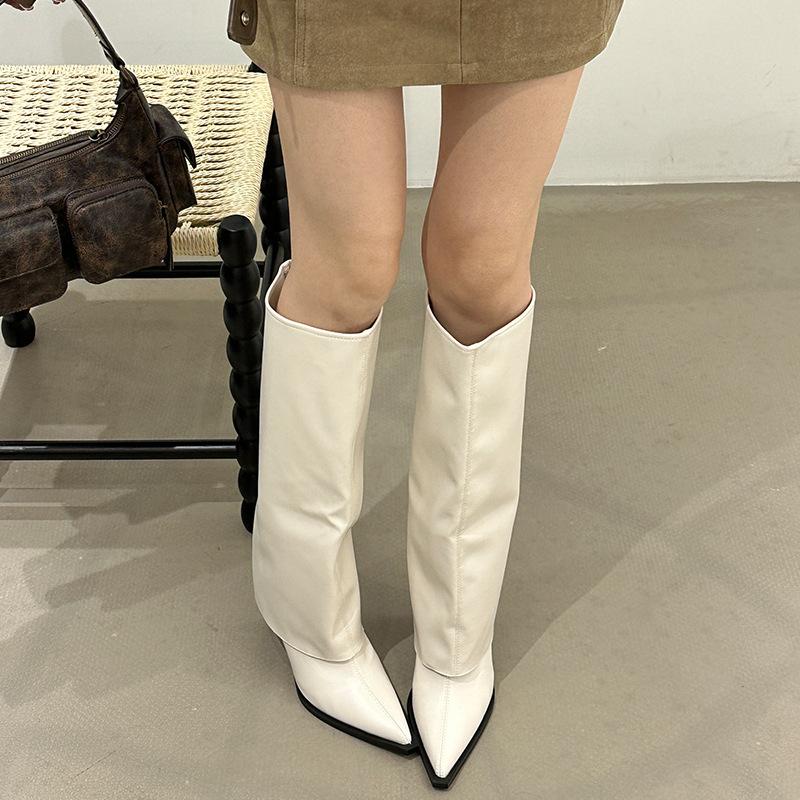 Pointed Boots Women's 2025 Autumn and Winter New Women's Boots High Boots But Knee Boots High Heels Knight Boots