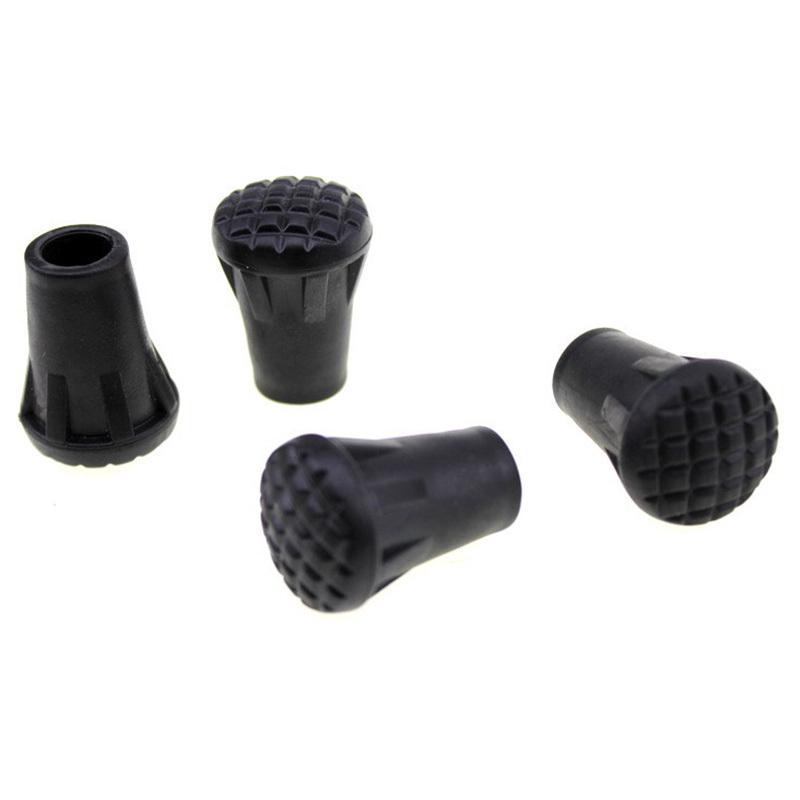 hot! 4pcs Outdoor Wear-resisting Hiking Walking Stick Trekking Pole Tip End Rubber Caps Replacement Cap