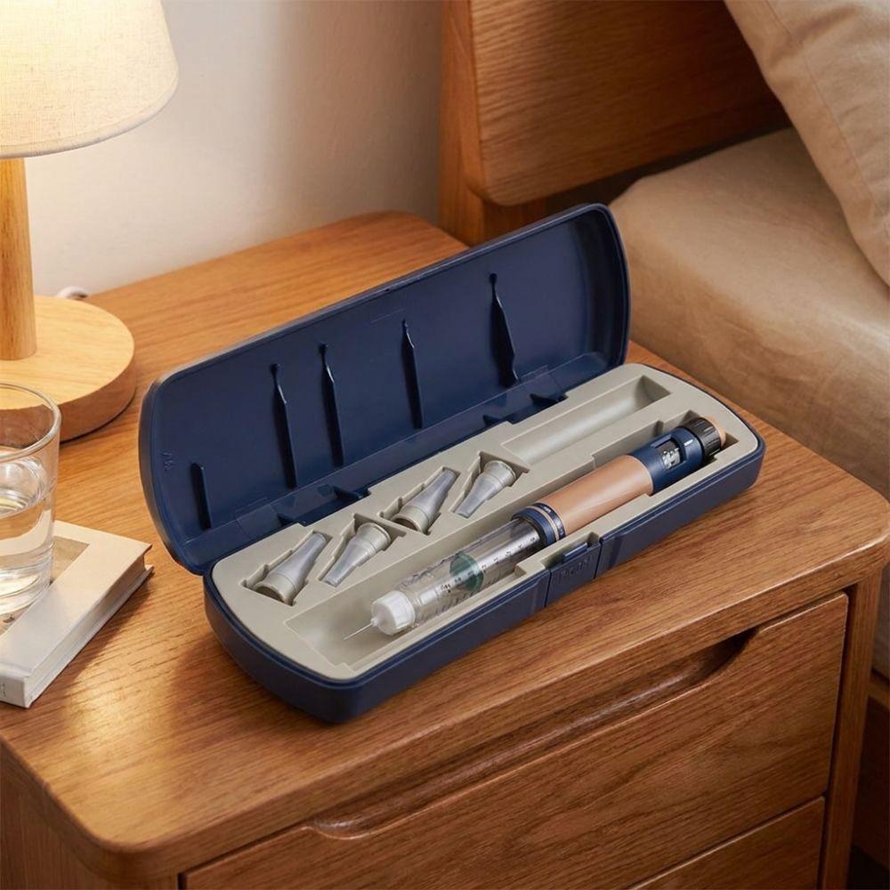 Multi Grid Insulin Injection Pen Case Universal Pen Protective Box for Home Office