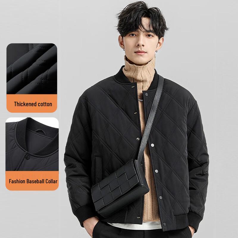 

Мужская куртка с толстой подкладкой и бейсбольным воротником M (170)