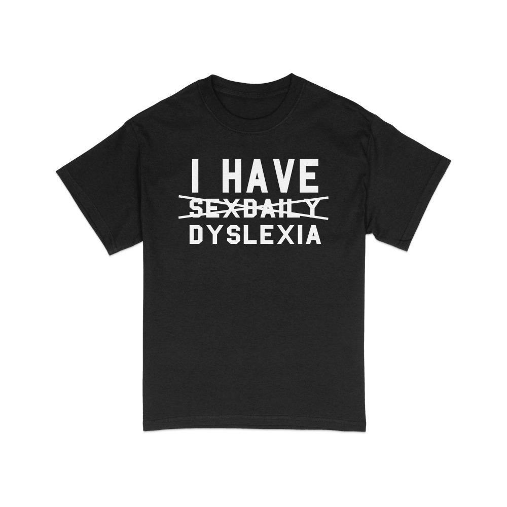 

Funny Dyslexia Awareness TShirt Humorous Wordplay Graphic Tee Graphic T Shirts Retro Streetwear Women Clothes S