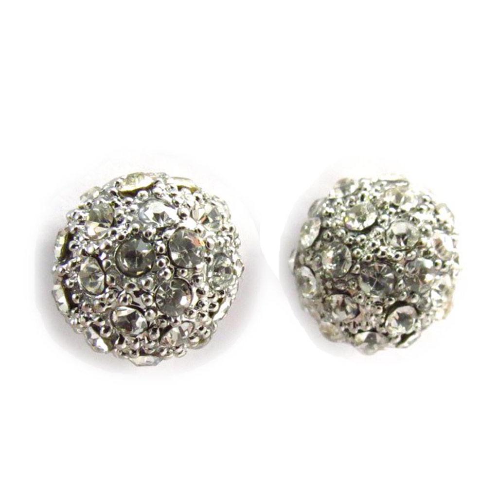 Les Trésors De Lily [J6767] - White 'Sissi' Designer Earrings (13 Mm)