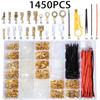 Comprehensive Electrical Spade Terminals set 1450pcs Male/Female Connectors Wiring Terminals Assortment for Enthusiasts