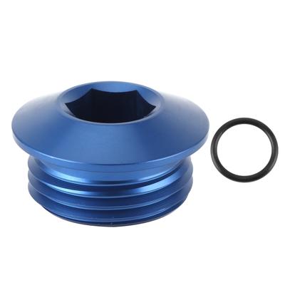 Hex Head 12AN Male ORB Block Off Plug Fitting with O Ring CNC Aluminium Blue