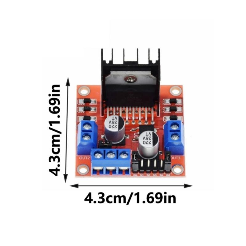 L298N Treiberboard Modul Auto Roboter Steckbrett Motortreiberboard L298N Schrittmotor Leistungsboard Ersatz