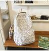 School Bag New Large Capacity Trend Versatile Junior High School Student School Bag Couple Fashion Embossing Simple Casual Lightweight Backpack