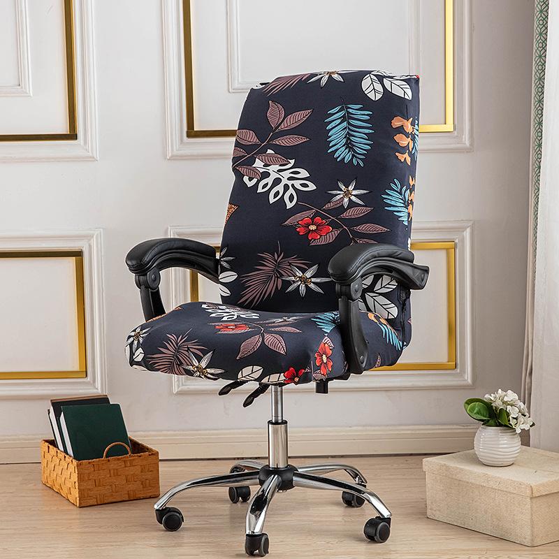 

Elastic Computer Office Chair Covers Floral Printed Anti-dirty Rotating Stretch Gaming Desk Seat Chair Slipcover for Armchair 1pcs