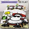Sheepworld Pattern Bedding Uilt Set Uilt Cover Pillowcase Home Decoration Birthday Gift (1 * Duvet Cover + 2 * Pillowcase  Without Core)