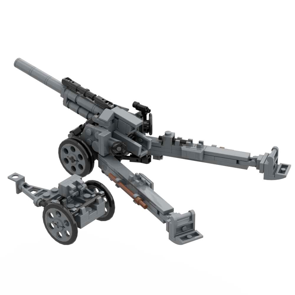 Stavebnice M777 Houfnice Flak 36 pak40 M102 M198 Bofors 40mm Protiletadlové Protitankové Dělo Dělostřelectvo Bitevní Lodi Vojenská Stavebnice