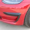 2Pcs Carbon Fiber Front Bumper Splitter Spoiler Lip Kit Air Knife Shape for Tesla Model3 Model 3 2018-2025 Car Styling