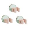 3PCS Multi-functional Plastic Suction Cup Mop Holder Wall Mounted Waterproof Mop Clip Space Saving Mop Storage Rack Bathroom