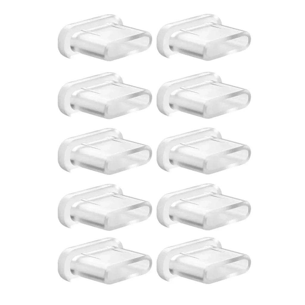 60/40/20/1 Stück USB C Staubschutzstecker Klar/Schwarz Handy Typ C Staubschutzstecker Silikon Ladeanschluss Schutzkappen für iPhone 15