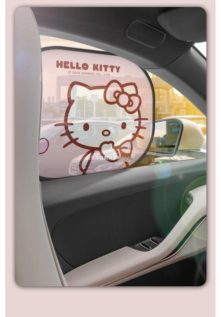 Kitty Cartoon Car Window Sunshade 2025 - Heat Insulation and Blackout Board for Side Windows