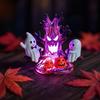 Halloween Seesaw Night Light, Colorful Glowing Resin Tree Pumpkin Decor for Bedroom Desk Fall Decoration
