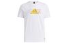 adidas T Shirts Unisex White Crew Neck Moderate Straight Fit GP1860