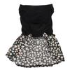 Dog Floral Dress Cute Back Bow Fashionable Spring Summer Pet Princess Dress for Small Dogs and Cats Black