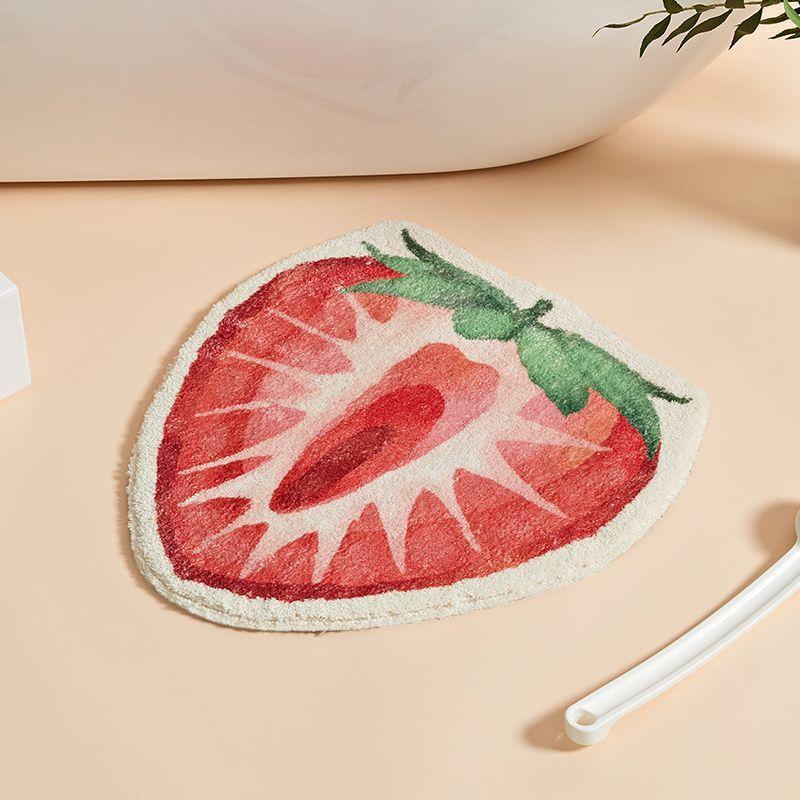 Little Fresh Fruit Special Imitation Cashmere Carpet Warm Machine Washable Bathroom Door Carpet Porch Mat Home Decor