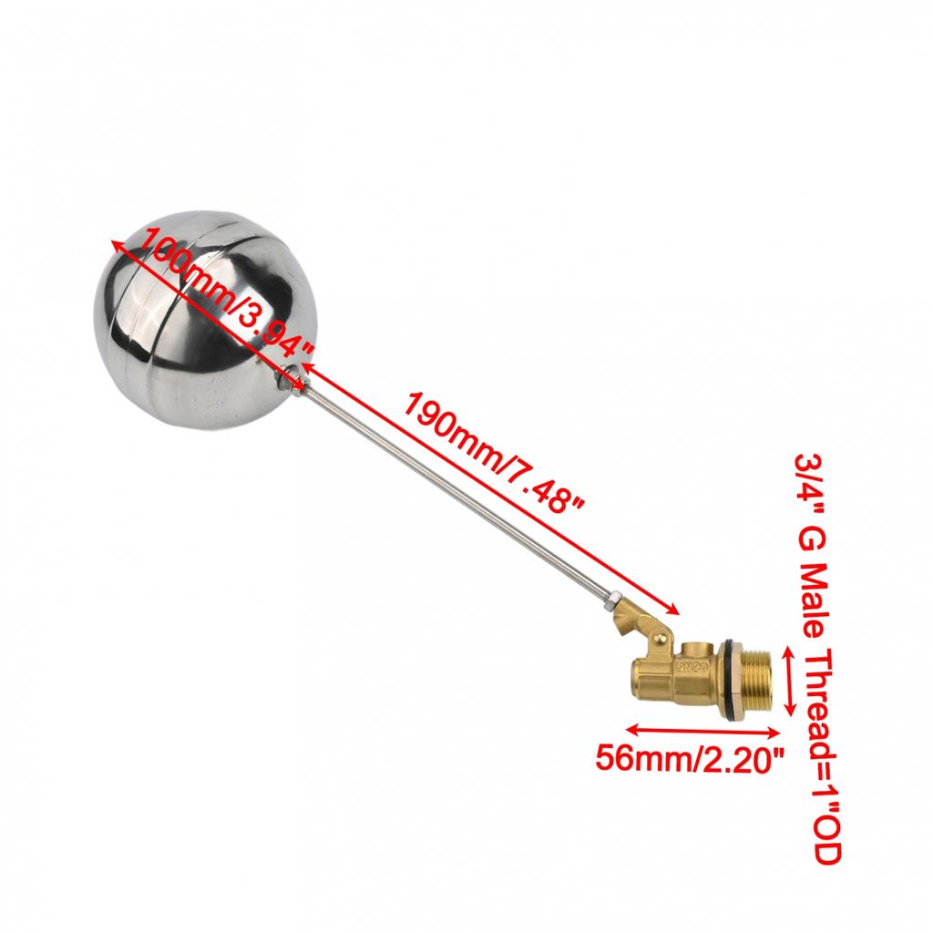 Float Ball Valve 3/4 Inch Thread Outer Diameter for Optimal Sealing Performance