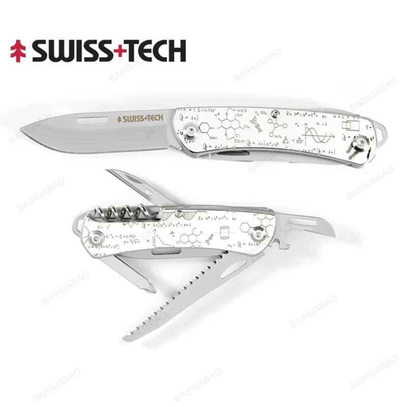 SWISS TECH Mini Pocket 9 In 1 Folding Multitool EDC Outdoor Portable Multi Tool Bottle Wine Opener Outdoor Camping Tools 4