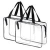 Waterproof Transparent PVC Makeup Bag with Custom Pattern and Large Capacity