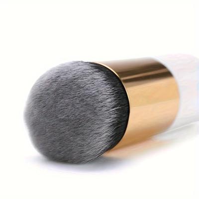 Pinceau de Maquillage Professionnel - Poils en nylon doux et denses, manche ergonomique en ABS, adapté pour le fond de teint, le blush.