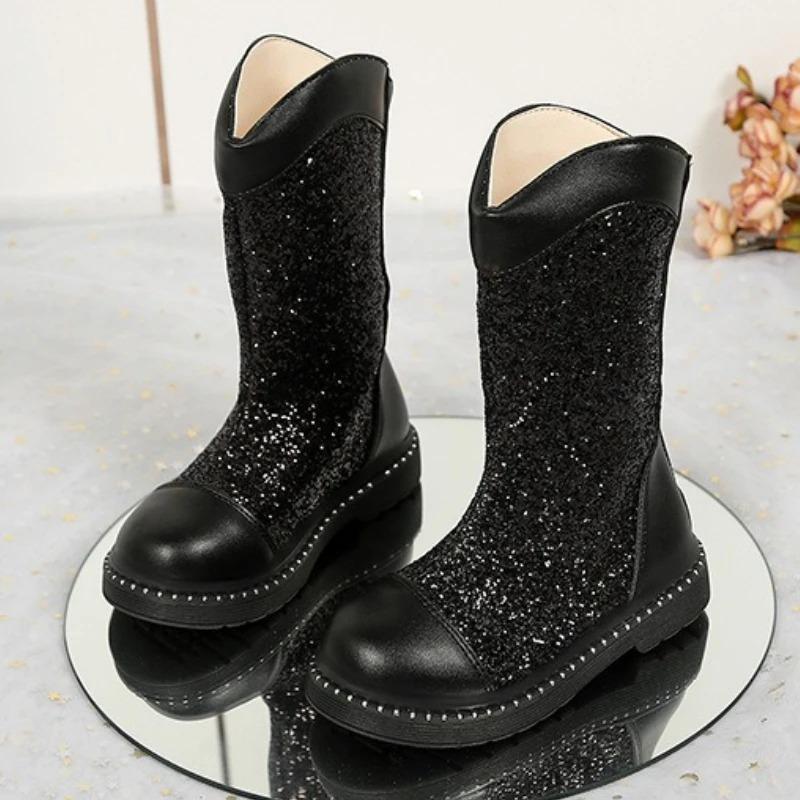 Botas Fashion Girls' Shoes Autumn Kids Sequined Ankle Boots Comfort Non Slip Girls Boots Zapatos De Mujer