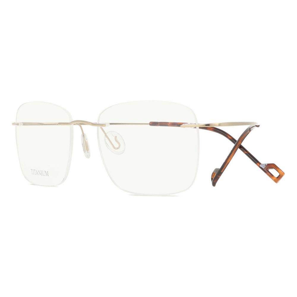 Rimless Rectangle Shiny Gold SmaRtbuy Collection Harlo Rt 008a C1 Fashion Unisex Eyeglasses