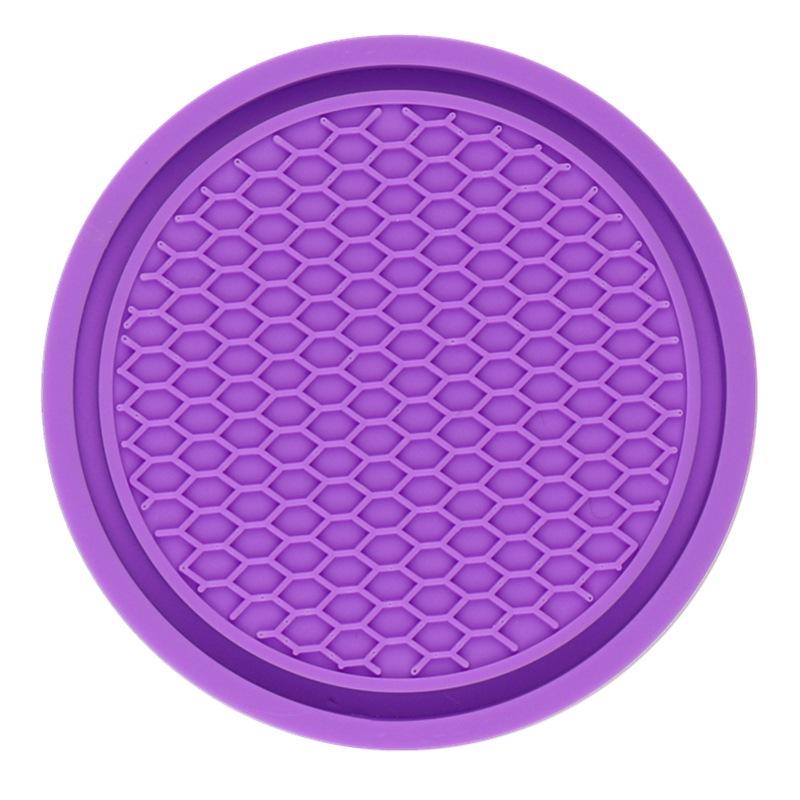 

Creative Honeycomb Car Coaster: Multifunctional, Non-slip Storage Mat темно-фіолетовий колір