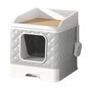 Cat Foldable Large Capacity Toilet for Small and Cats