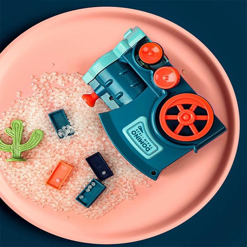 60-Piece Automatic Domino Train Set: Educational Toy for Early Learning Creative Play Gifts for Children's Fun and Development