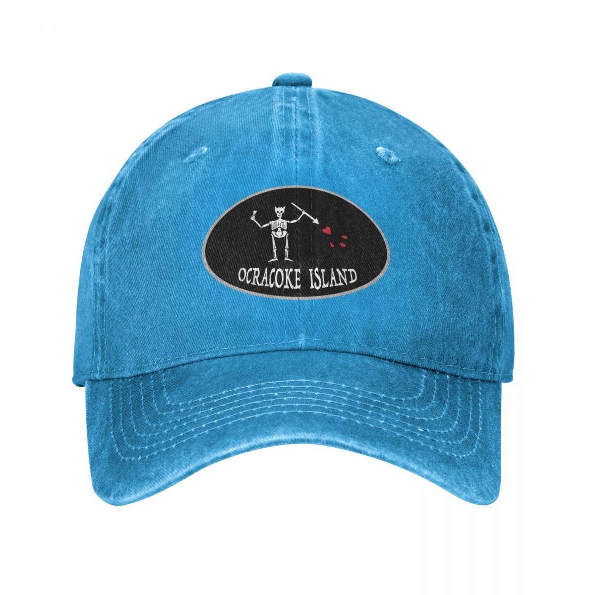 Blackbeard's Flag Ocracoke Island Baseball Cap Fishing Hat