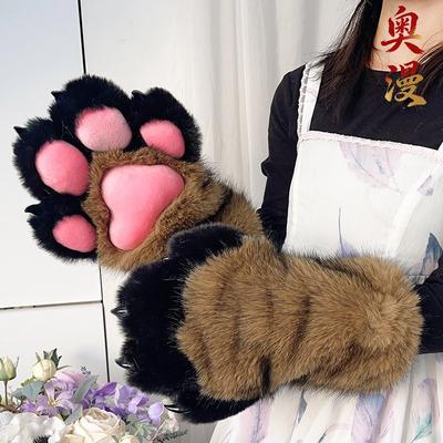 Furui Animal Costume Cat Claw Gloves Internet Celebrity Show Comic Show Animal Costume Cos Props Furry Plush Claws Animal Claw Gloves