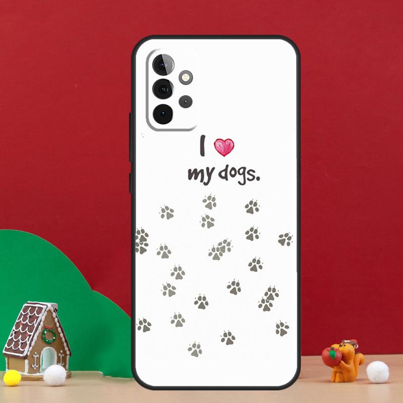 Animal Dog Paw Prints Case For Samsung Galaxy A17 A06 A16 A56 A36 A54 A34 A14 A52 A32 A13 A23 A33 A53 A15 A35 A55
