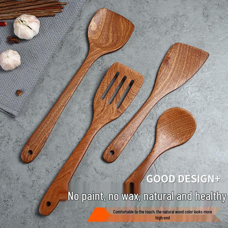 Zhishi Wenge Wood Non-stick Cookware Spatula Set